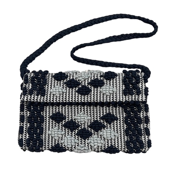 Antonello Tedde Woven Handbag Black Grey - Picture 2 of 9